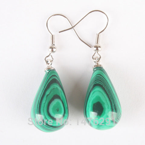 Opal Obsidian Drop Stone Beads Earrings