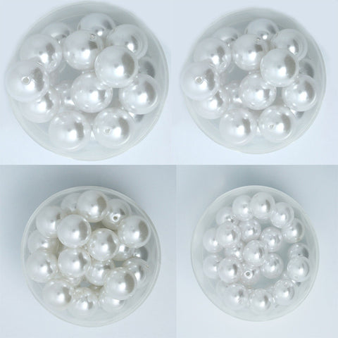 Pearl Round White Imitation Beads