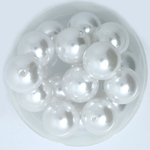 Pearl Round White Imitation Beads