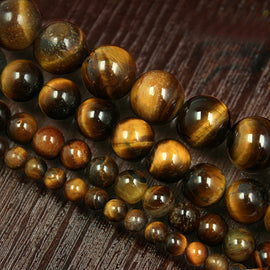 Natural Stone Brown Gold Tiger Eye Beads