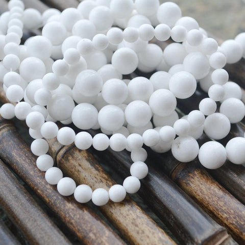 Natural Stone White Porcelain Beads