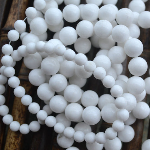 Natural Stone White Porcelain Beads