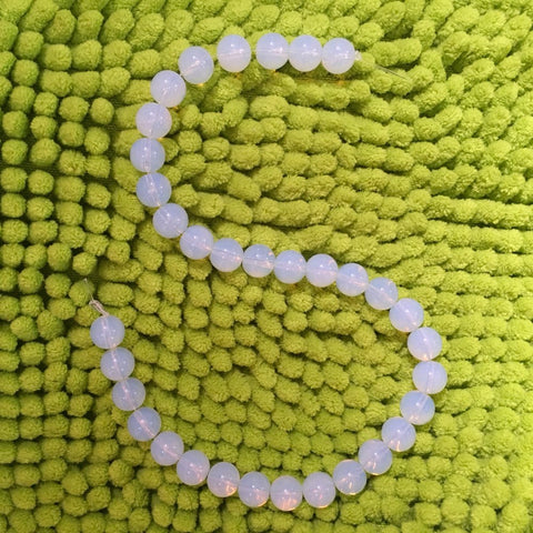 Round Clear Moonstone Stone Bead