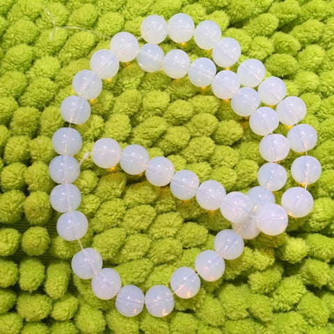Round Clear Moonstone Stone Bead