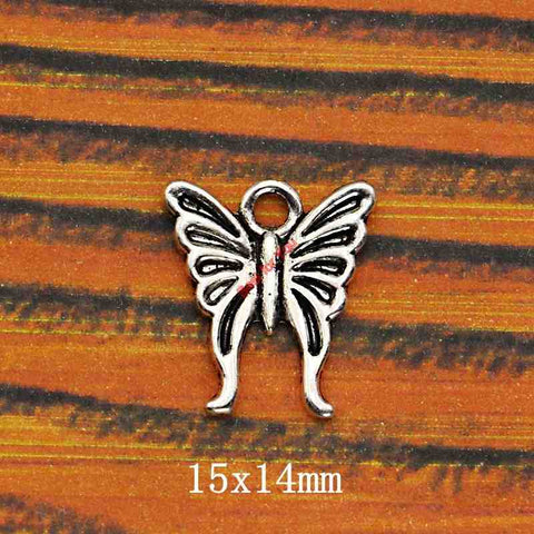 DIY Mixed Silver Plated Butterfly Charm Pendant for Bracelet And Necklace