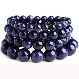 Natural Dark Blue Stone Beads For Bracelet and Necklace