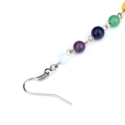 Chakra Beads Natural Stone Earrings