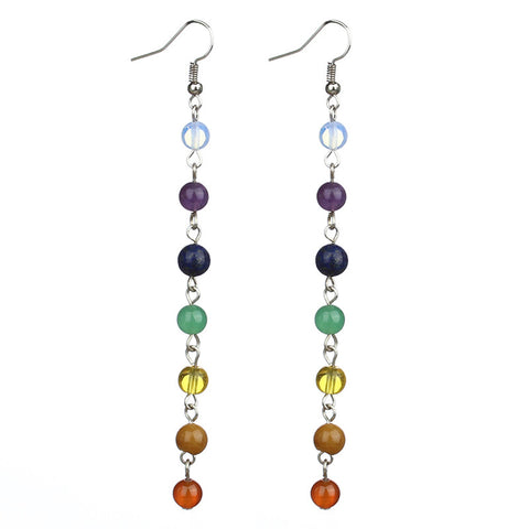 Chakra Beads Natural Stone Earrings