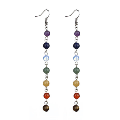 Chakra Beads Natural Stone Earrings