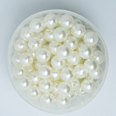 Pearl Round White Imitation Beads