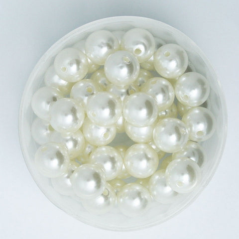 Pearl Round White Imitation Beads