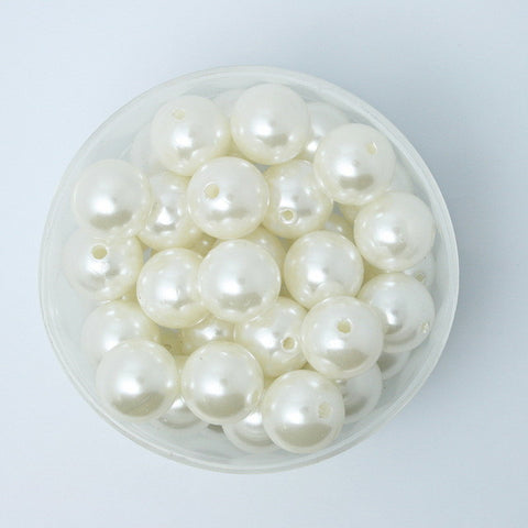 Pearl Round White Imitation Beads