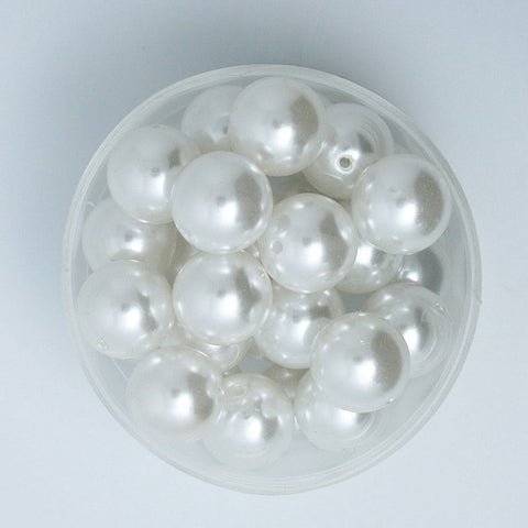 Pearl Round White Imitation Beads