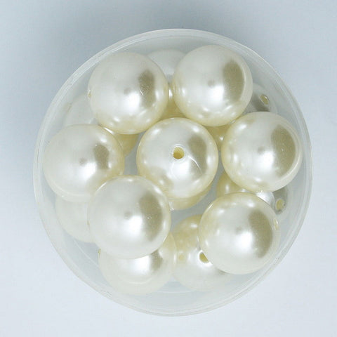 Pearl Round White Imitation Beads