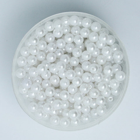 Pearl Round White Imitation Beads