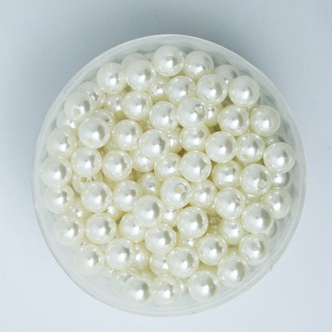 Pearl Round White Imitation Beads