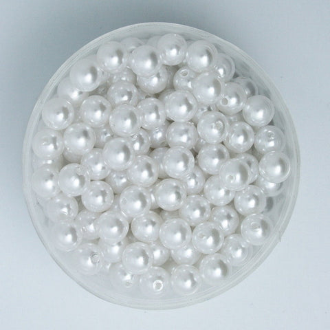 Pearl Round White Imitation Beads