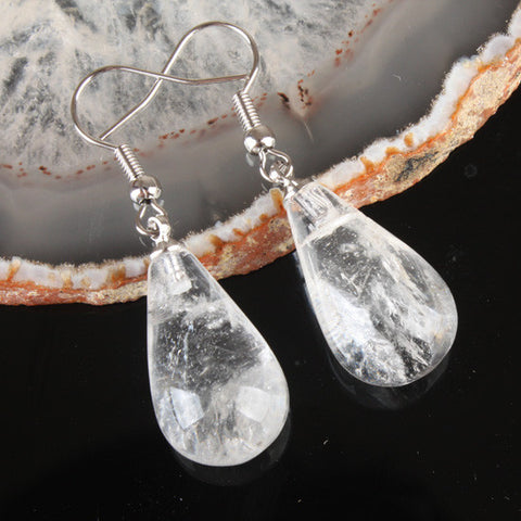 Opal Obsidian Drop Stone Beads Earrings