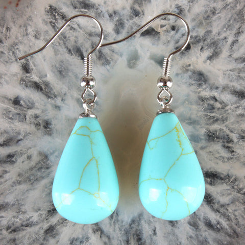 Opal Obsidian Drop Stone Beads Earrings