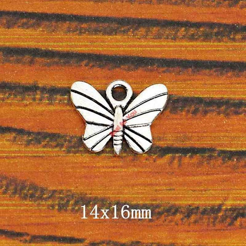 DIY Mixed Silver Plated Butterfly Charm Pendant for Bracelet And Necklace