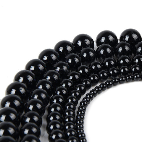 Black Lava Stone Beads For Bracelet