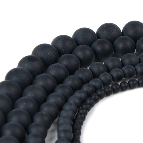 Black Lava Stone Beads For Bracelet