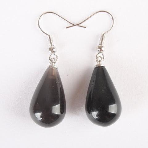 Opal Obsidian Drop Stone Beads Earrings