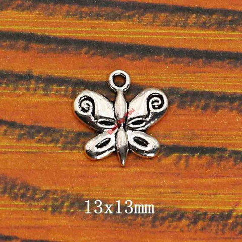 DIY Mixed Silver Plated Butterfly Charm Pendant for Bracelet And Necklace